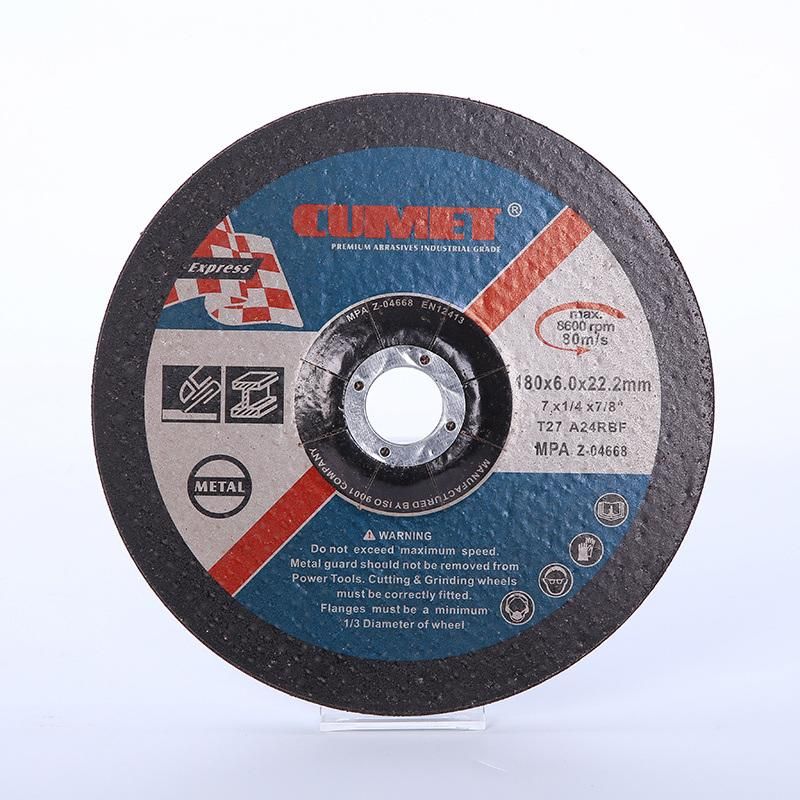 Hot Unfolded Aluminum Cumet T27A-100X6X22.2mm Abrasive Grinding Disc