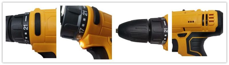 21V Battery-Powered Electric Screwdriver Cordless Power Tools Drill
