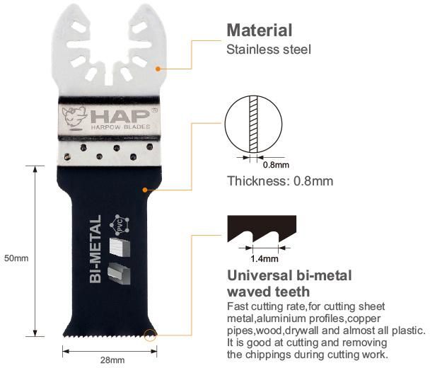 Harpow Bi-Metal Oscillating Saw Blades