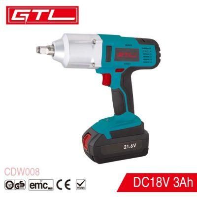 1/2&quot; DC18V Lithium Cordless Imapct Wrench with 3.0ah Battery (CDW008)