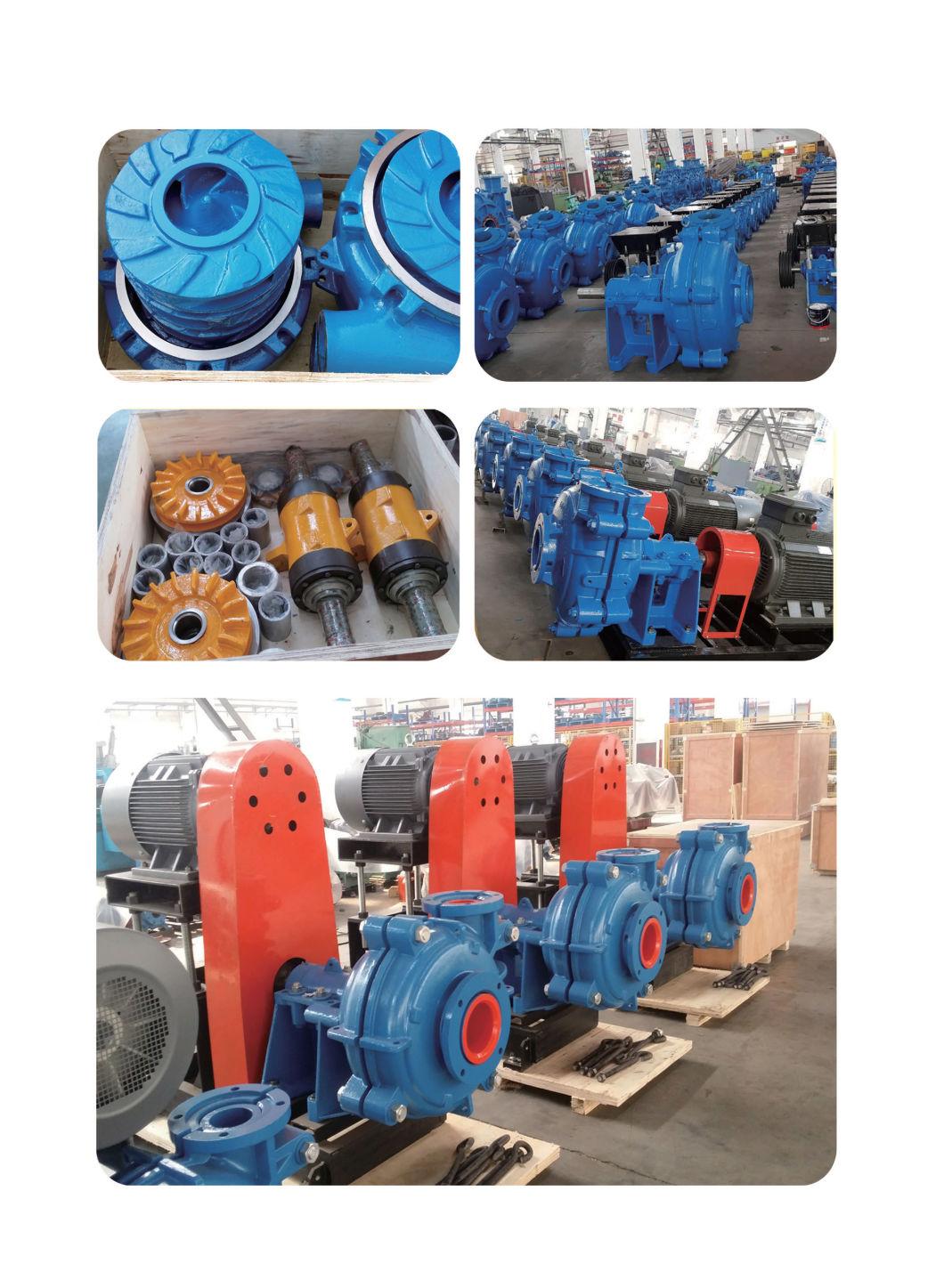 Ah Heavy Duty Industrial Centrifugal Vertical Horizontal Mining Mineral Processing Metal Rubber Abrasion Wear-Resisting Chrome Slurry Pump