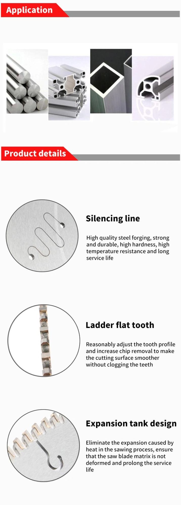 Pilihu Circular Saw Blade for Aluminum Cutting Tct Teeth