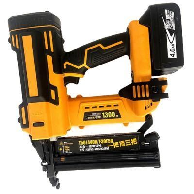 Wosai 20V 3 in 1 Multi-Function Furniture Woodworking Portable Electric Bits Machine Nail Guns Nail Drill