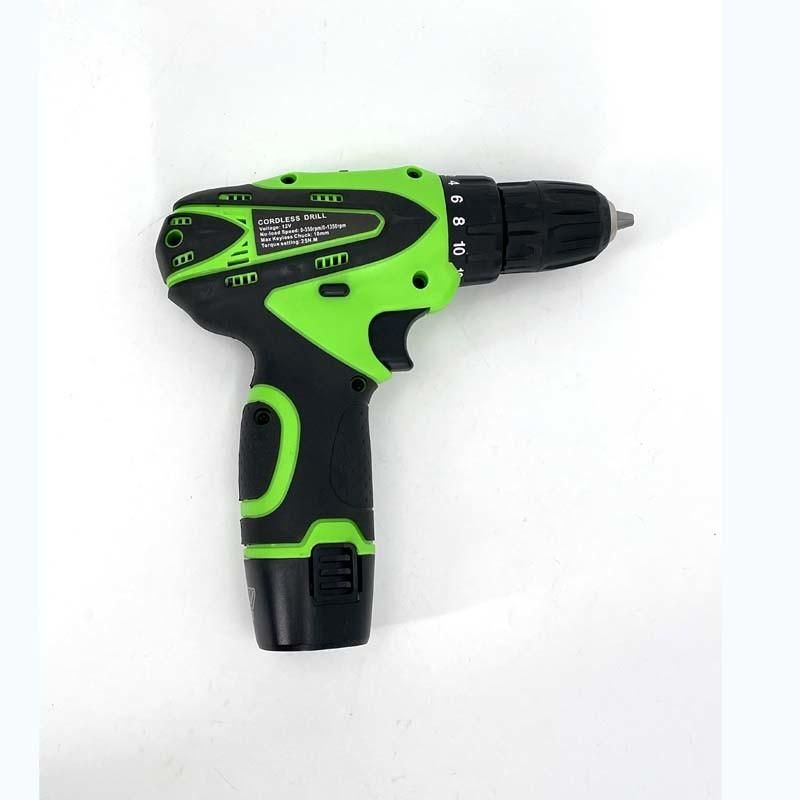 Cg-2013green Double Speed 12V 16.8V 21V Li-on Lithium Battery Professional Manufacturer Hand Rechargeable Forward and Reverse Impact Cordless Drill