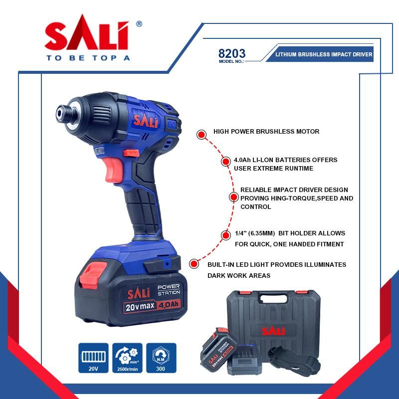 Sali 8203 20V M12 Lithium Brushless Cordless Impact Driver