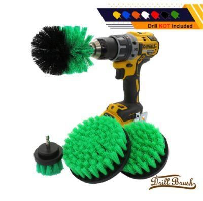 Electric Cleaning Brush 4 Pieces Set 2/3.5/4/5 Inches Car Washing Green Drill Brush Head in Stock dB0719
