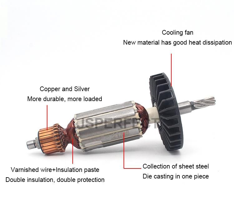 Heavy Duty Impact Drill Hr2475 Spare Parts Armature Rotor Stator