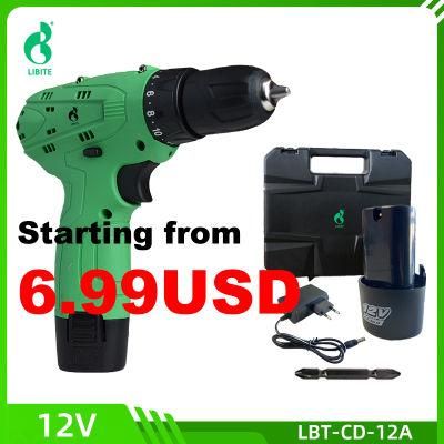 Libite 12V Lithium Battery Cordless Screwdriver Drill