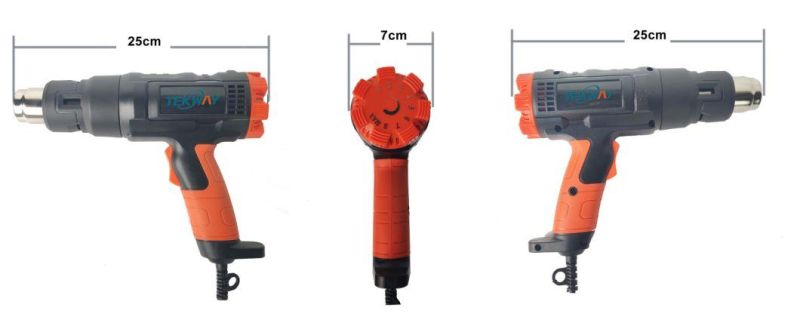 Dual-Temperature Heat Gun Kit with High and Low Settings Air Reduction Nozzle Reflector Nozzle and Two Deflector Nozzles