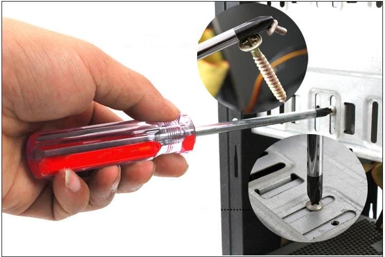 Good Quality Transparent Plastic Handle Cross Head Screwdriver