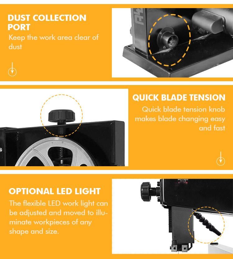 Retail 230V 240mm Wood Cutting Band Saw with LED Light