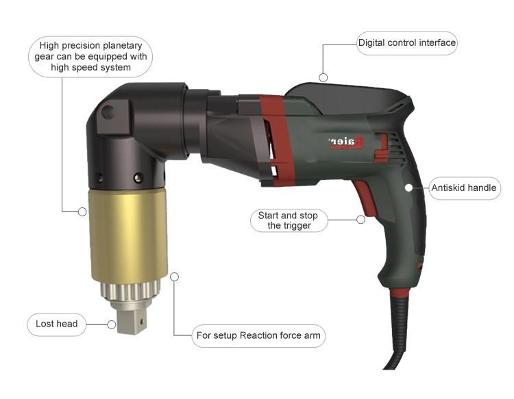 Digital Display Electric Wrench Angle Big Torque Boting Tool Fast Speed Bigwrench