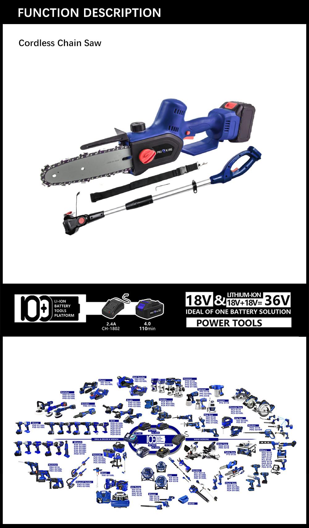 Cordless Chain Saw Battery Brushless Motor