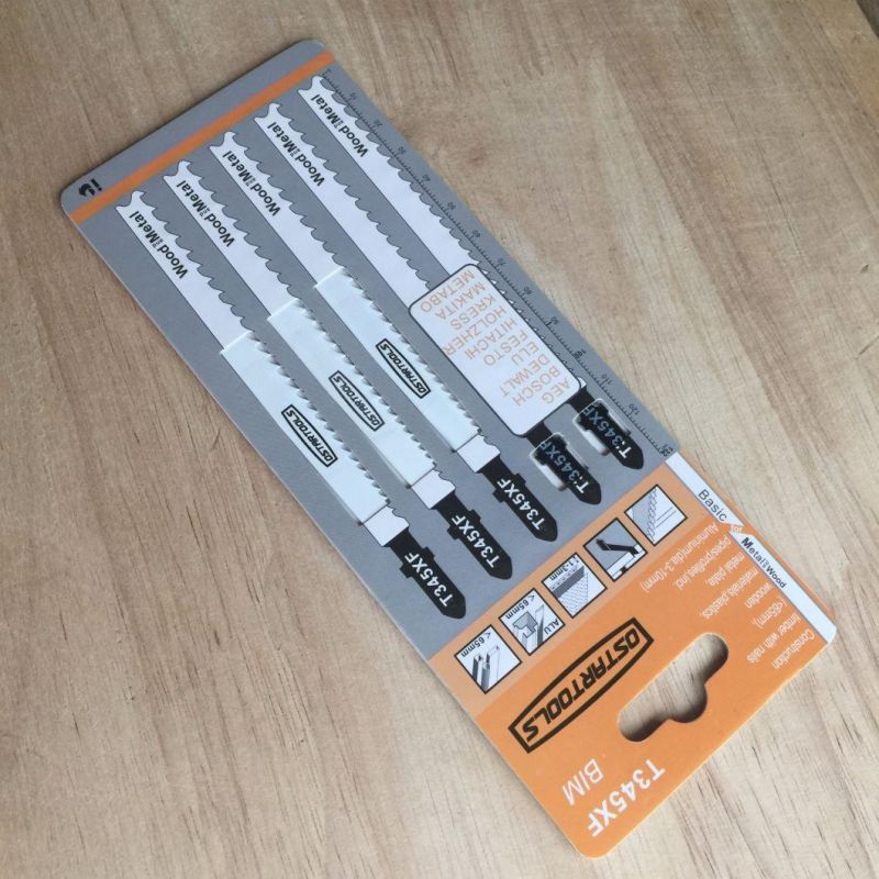 Bosch T345xf Bim Jigsaw Blade Used for Cutting Construction Timber with Nails (<65mm) Aluminum etc