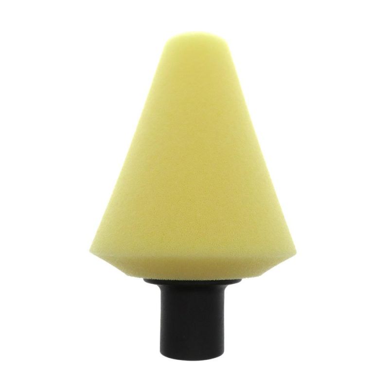 Cross-Border Supply 70mm Yellow Chamfered Cone Car Polishing Sponge Car Wheel Cleaning Car Wash Sponge Brush