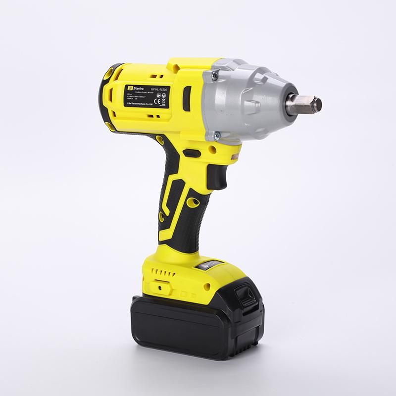 China Factory Power Tools 20V Lithium Brushless Impact Wrench Electric Tool Power Tool (4A/6A)