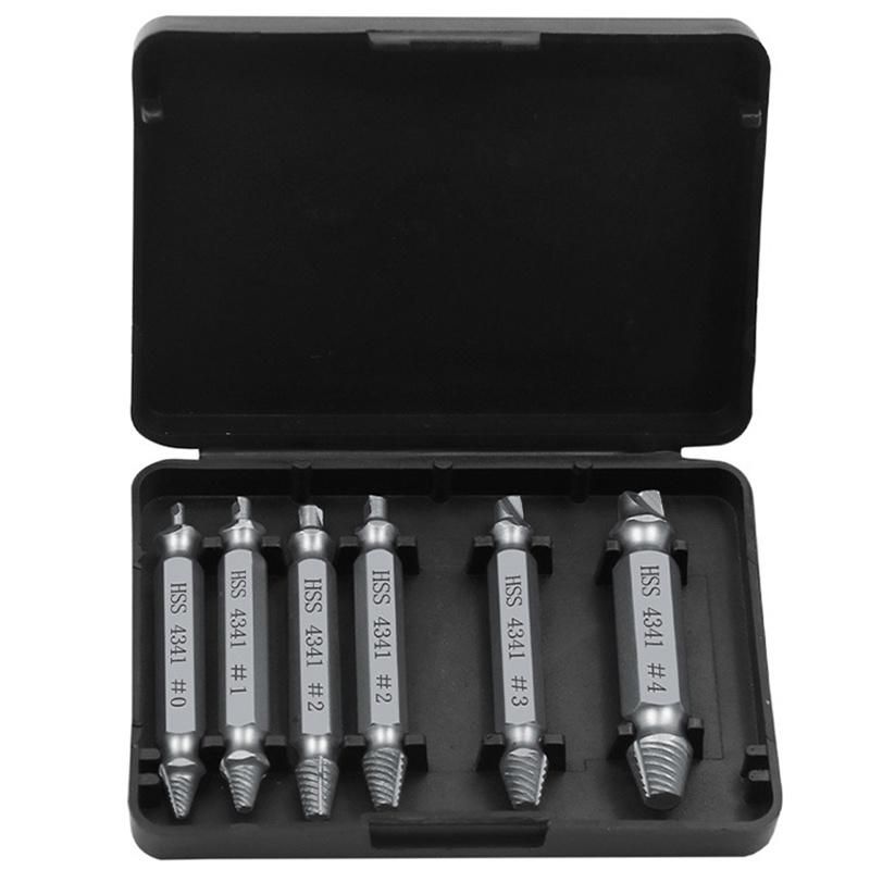 6PCS Damaged Screw Extractor Drill Bit Set Easily Take out Broken Screw, Bolt Remover Stripped Screws Extractor Demolition Tools