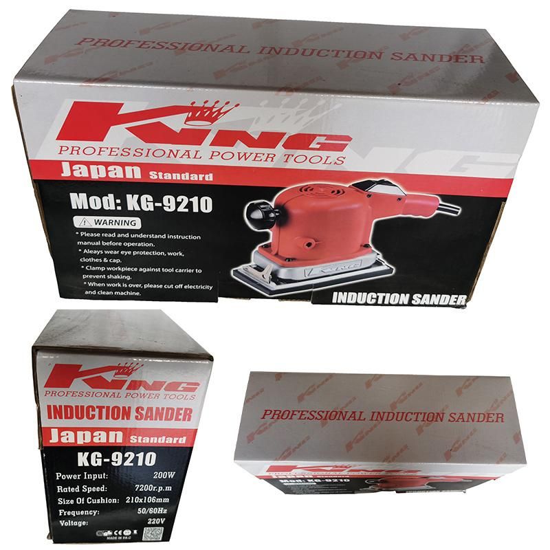 Rafmagns Brushless Orbit Portable Red Handy Electric Power Induction Polishing Woodworking Machinery Flap Tool Wood Orbital Sanding Sander