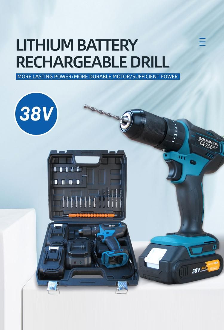 Goldmoon 25V Battery Cordless Power Drill Electric Hand Drill 10mm Electric Screwdriver Wood Dril
