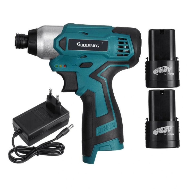 Toolsmfg 16.8V Lithium-Ion Cordless Impact Electric Driver Screwdriver