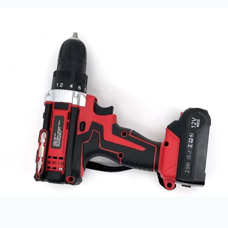 Cg-3002red Double Speed 12V 16.8V 21V Li-on Lithium Battery Professional Manufacturer Hand Rechargeable Forward and Reverse Impact Cordless Drill