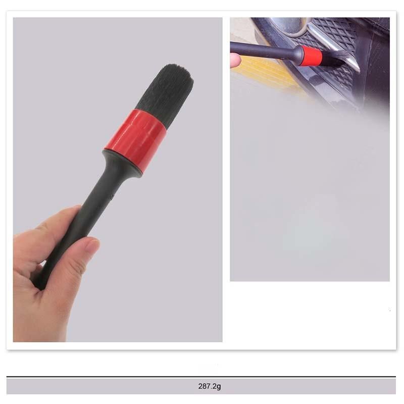 Cross-Border Supply Black Cleaning Brush 5-Piece Set Detail Brush Full Brush Car Interior Gap Beauty Wheel Brush