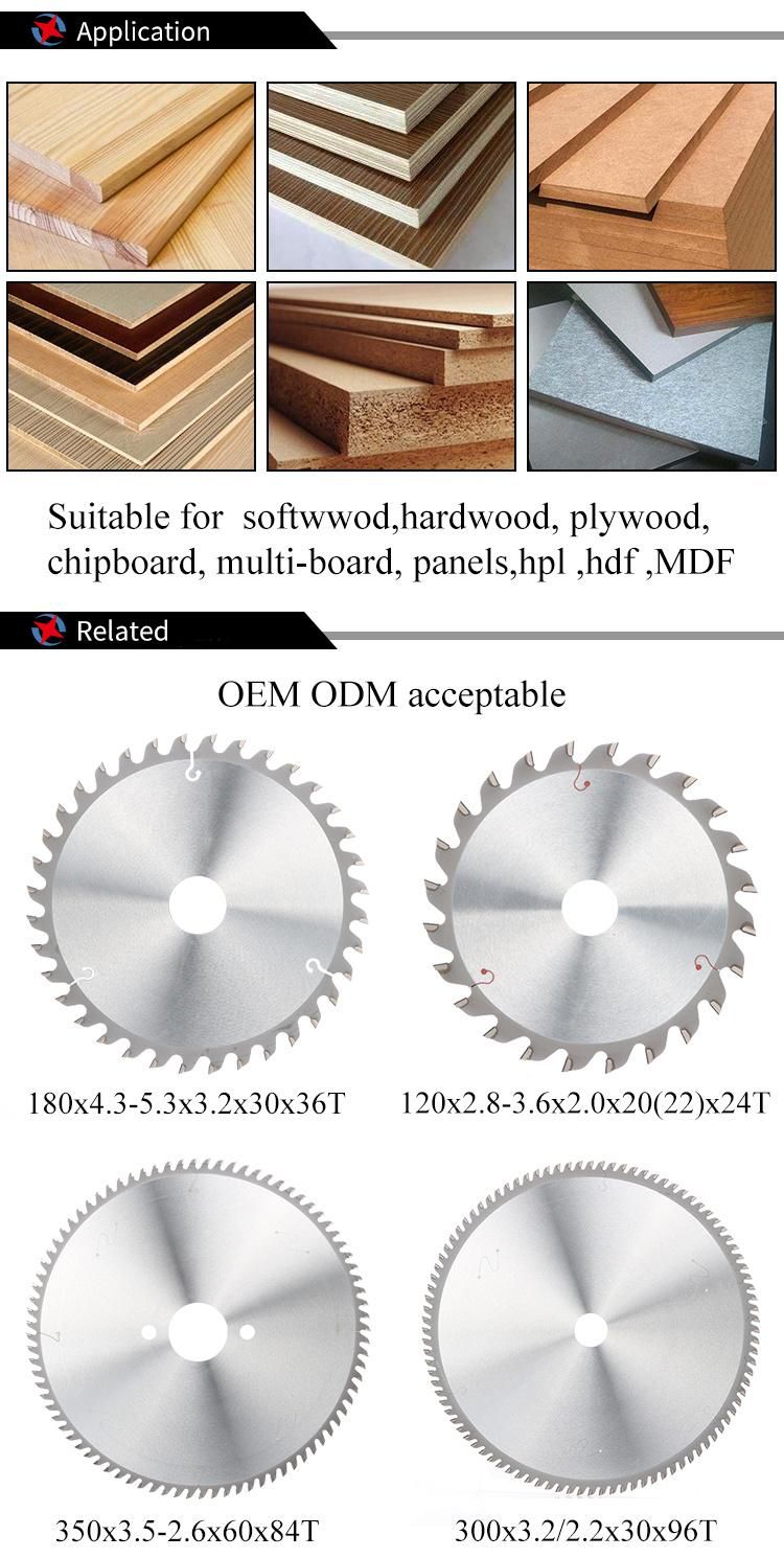 Particle Board Furniture Cutting PCD Saw Blade Carbide Tipped Saw Blade