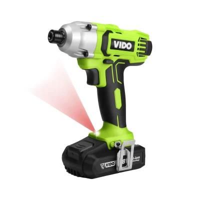 Vido Portable 1/4&quot; Light Weight 18V Cordless Impact Driver