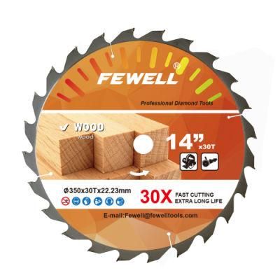 High Quality 350*3.2/2.2*30t*25.4 Tct Circular 14inch Saw Blade for Wood Cutting