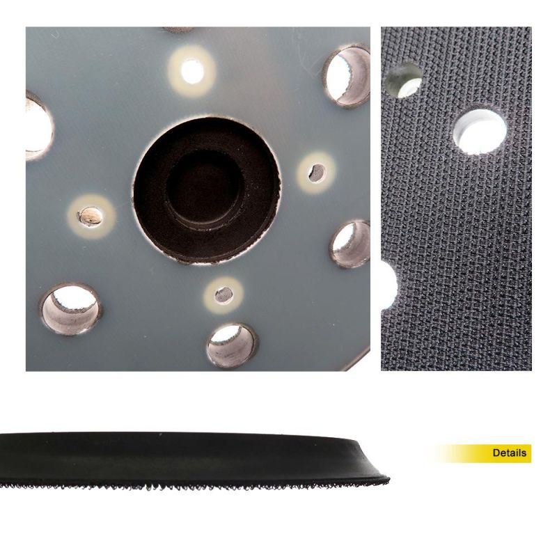 148mm 6 Holes Dust Free Black Sanding Pads