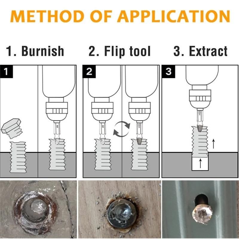 6PCS Damaged Screw Extractor Drill Bit Set Easily Take out Broken Screw, Bolt Remover Stripped Screws Extractor Demolition Tools