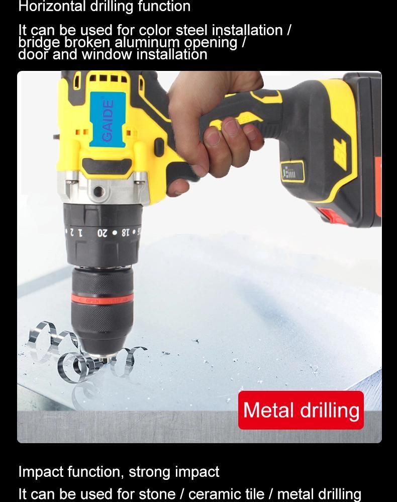 20 Volt Brushless Impact Drill with CE, ISO Certificate