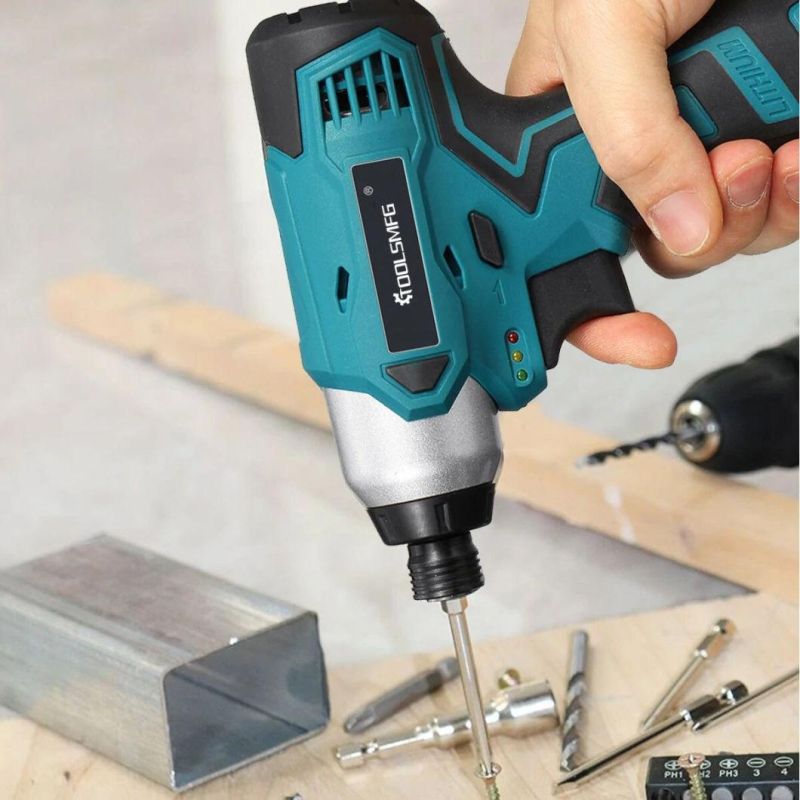 Toolsmfg 16.8V Lithium-Ion Cordless Impact Electric Driver Screwdriver