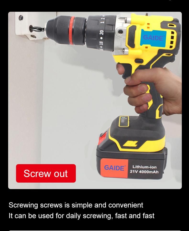 Light and Compact Design Impact Drill Cordless Brushless