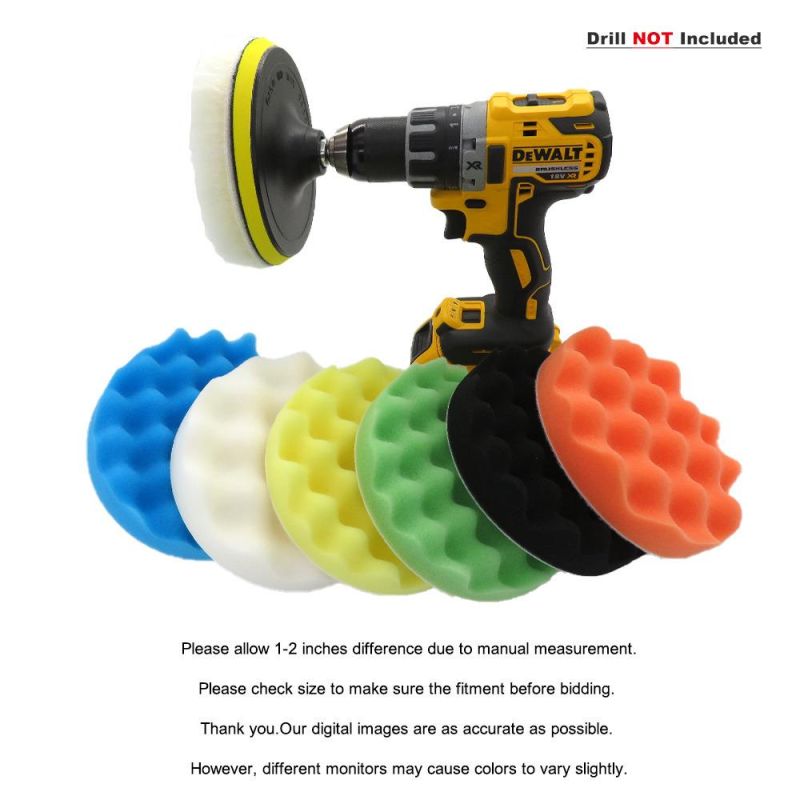 Cross-Border Supply 6 Inch 8 Sets of Car Polished Sponge Car Beauty Cleaning Wax Polished Car Wash Sponge