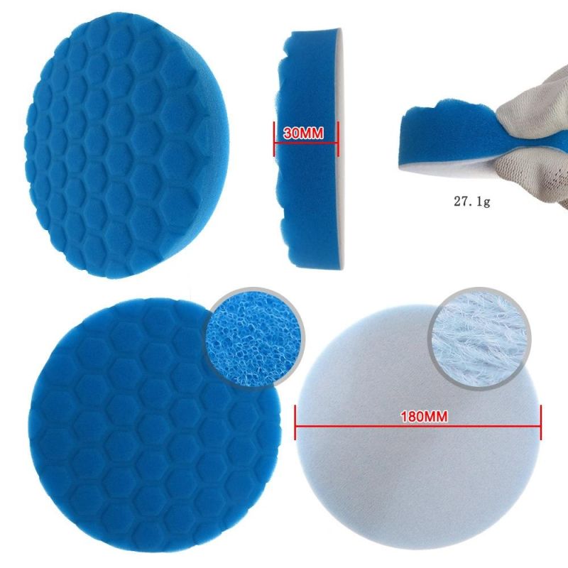 Cross-Border Supply 7 Inch 180mm Car Polishing Sponge Wash Sponge Car Cleaning Supplies Wax Beauty
