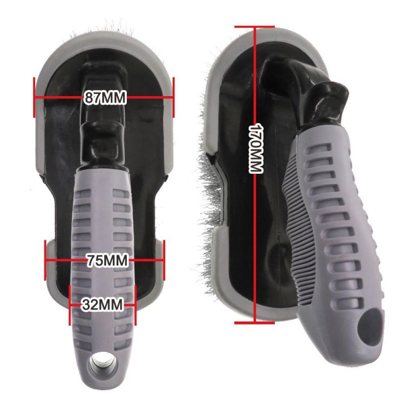 Cross-Border Supply Car Wash Tool Wheel Hub Brush Large Curved Handle U-Shaped Tire Brush Car Cleaning Tire Brush