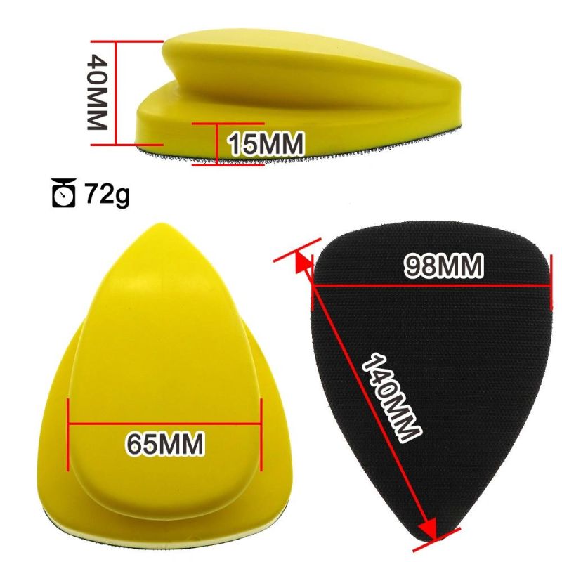 Cross-Border Supply 98*140mm Manual Mouse Polishing Disc Self-Adhesive Flocking Sandpaper Polishing Disc Car Cleaning