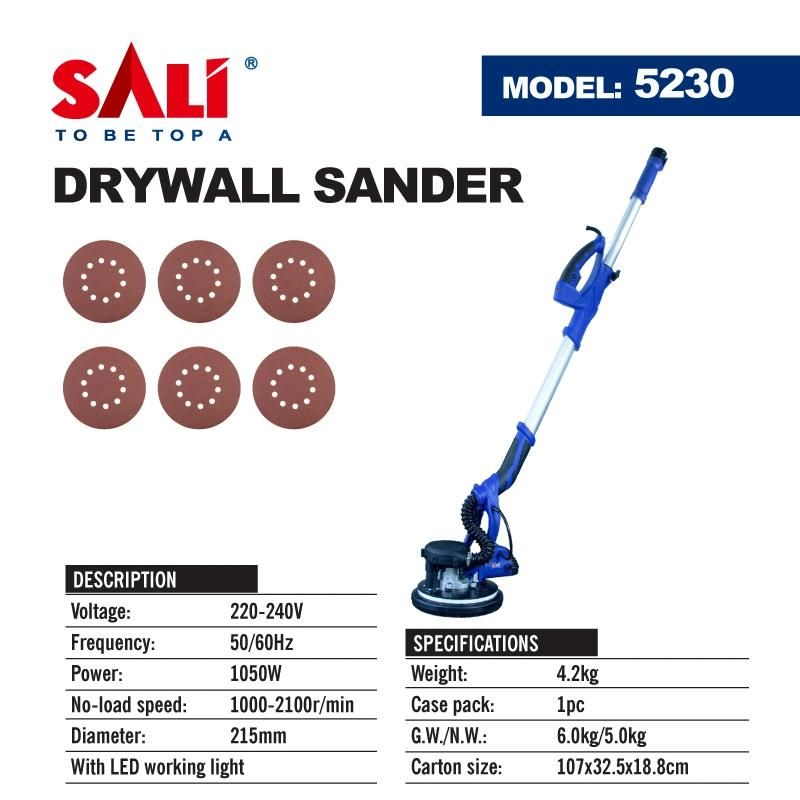 Sali 5230 1050W Electric Power Sanding Tools Dustless Drywall Hand Sander