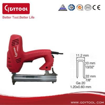 1800W Stronger Electric Stapler Ga. 20 Electric Power Nail Gun 6-22mm Wide Crown Staple Gun, 10j Electric Stapler Gdy-Ej1022b