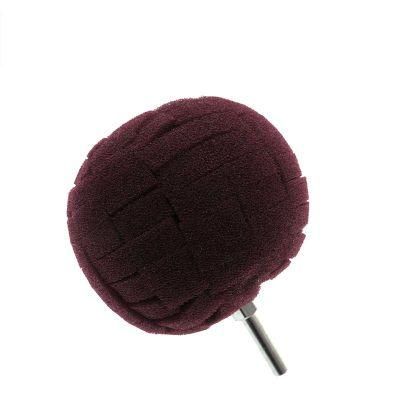 Cross-Border Supply 80mm Jujube Red Car Wheel Brush Sponge Ball Car Waxing Sponge Wheel Car Wash Sponge