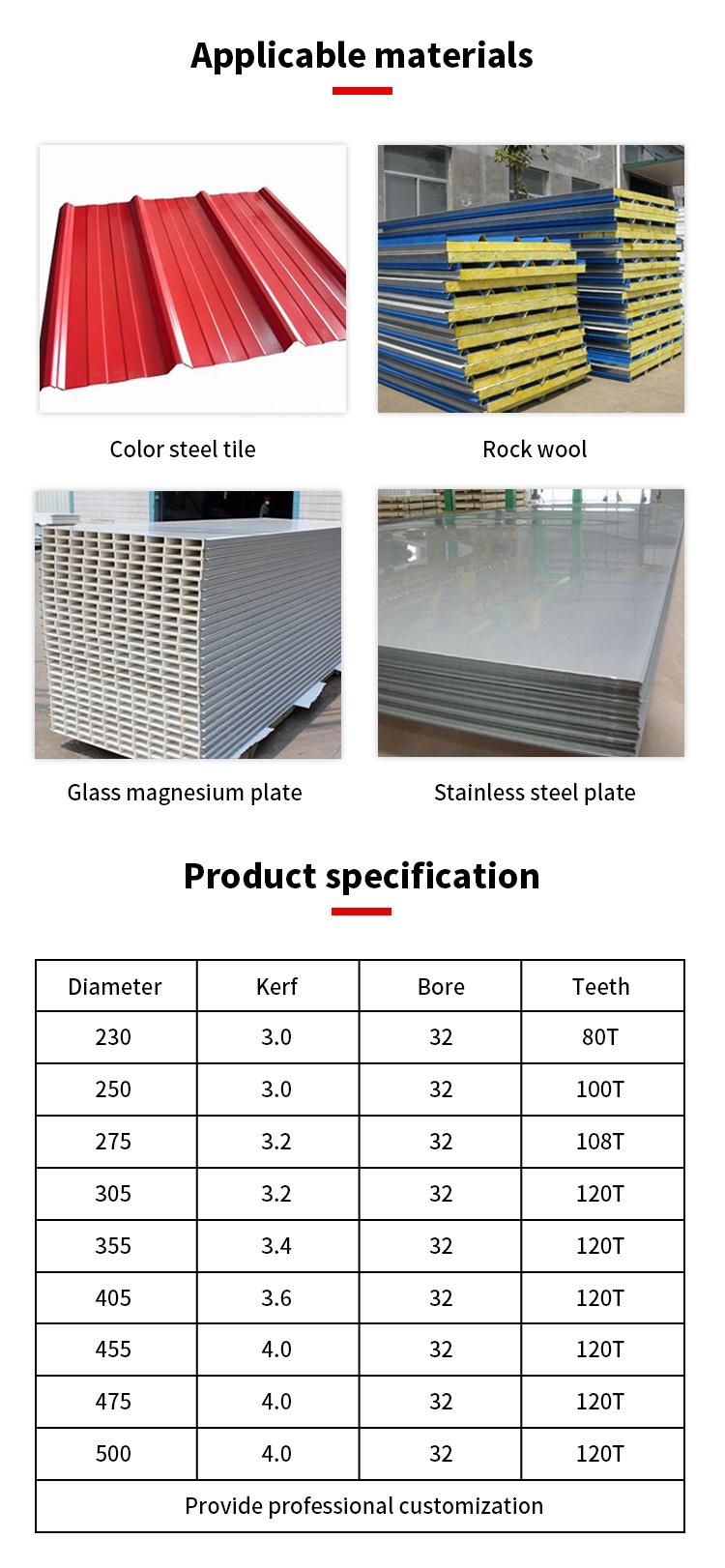 Pilihu High-Performance Color Steel Tile Saw Blade, Cutting Circular Saw Blade for Metal Cutting