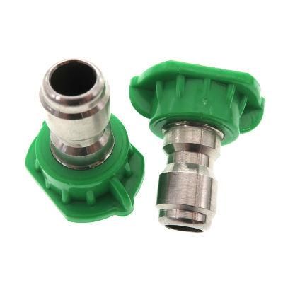 Cross-Border Supply Cleaning Machine Water Gun Nozzle 25&deg; Fan-Shaped Stainless Steel Nozzle Green High-Pressure Nozzle Spot