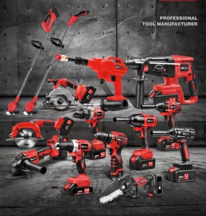 DIY Power Tool Compact Cordless Drill Electric Screwdriver Rechargeable Driver DC Lithium-Ion Battery Charged Power Tools Drill Hammer Torque Wrench Drill