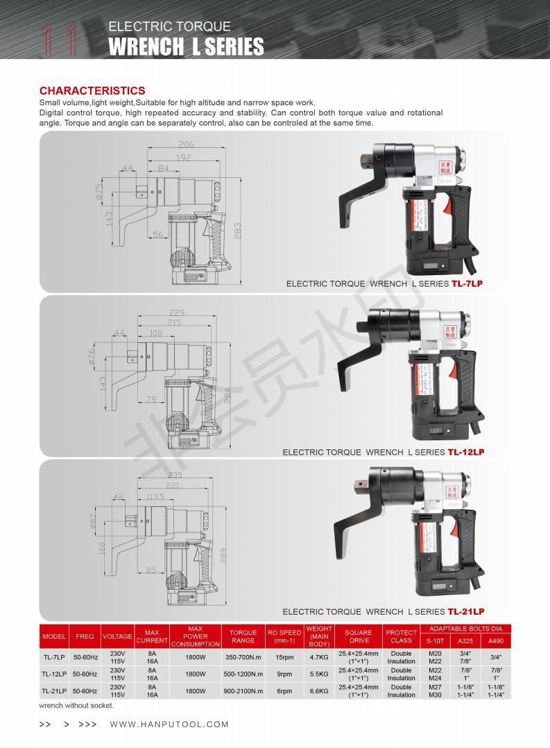 Hanpu Electric Torque Wrench, Hex Bolts, Steel Construction, Fasteners