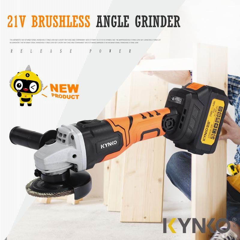 Cordless Grinder Kynko 21V Brushless Angle Grinder, Cordless Angle Grinder