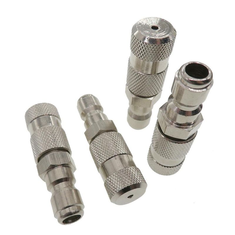 Cross-Border Supply Copper Nozzle 360 Metal Nickel-Plated High-Pressure Cleaner 1/4 Inch Quick-Connect Water Gun Nozzle