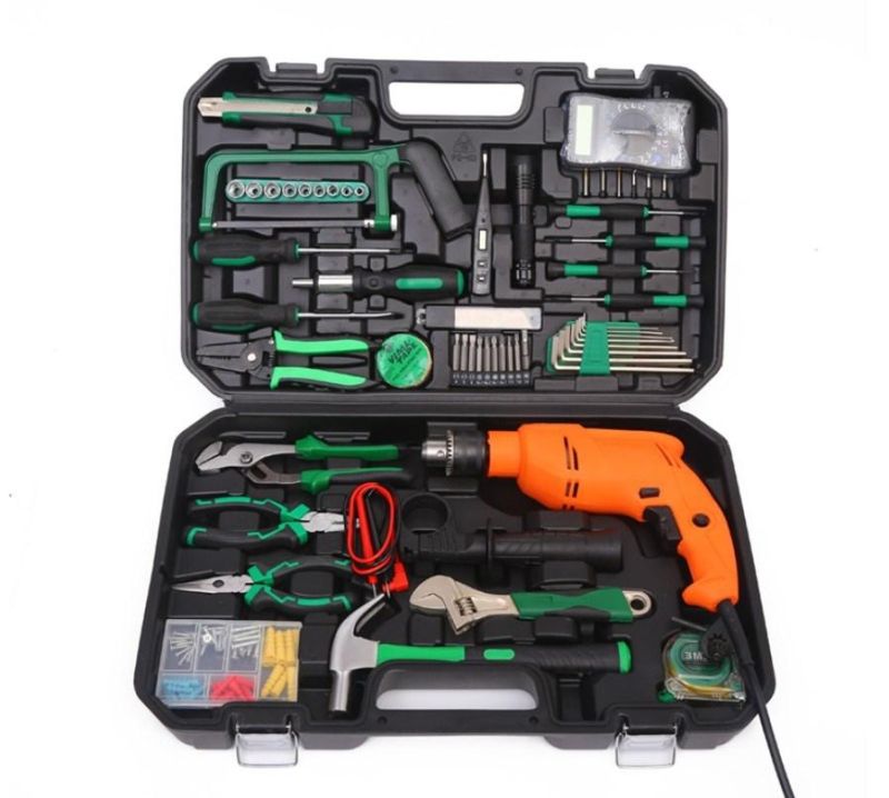 33PCS Professional Electric Hand Power Tools Kit Box Set 13mm Electric Drive Impact Drill Combination Tool Set