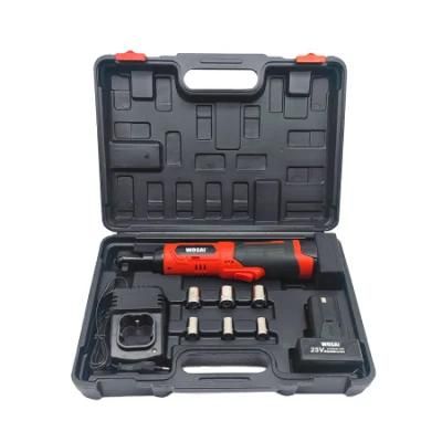 Wosai 25V Rechargeable Battery Cordless Electric Socket Ratcheting Ratchet Wrench Set Power Wrench