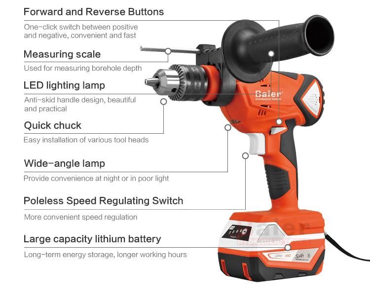 Brushless Charging Electric Hammer Drill Strong Motivation